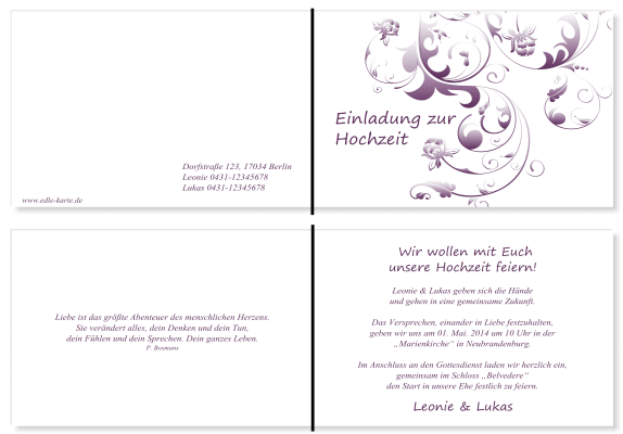  Einladungskarten Hochzeit, Hochzeitseinladungen, Hochzeitskarten, Einladungen für Hochzeit
