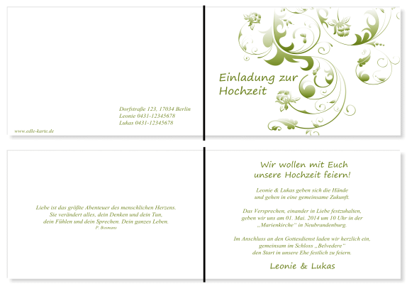  Einladungskarten Hochzeit, Hochzeitseinladungen, Hochzeitskarten, Einladungen für Hochzeit