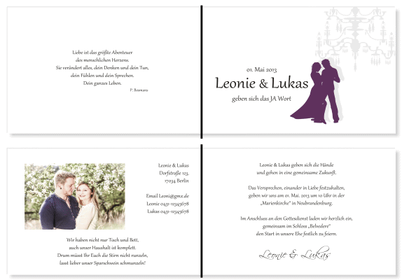  Einladungskarten Hochzeit, Hochzeitseinladungen, Hochzeitskarten, Einladungen für Hochzeit
