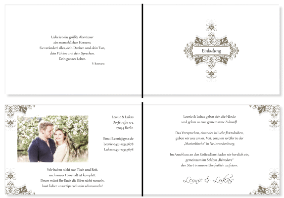  Einladungskarten Hochzeit, Hochzeitseinladungen, Hochzeitskarten, Einladungen für Hochzeit