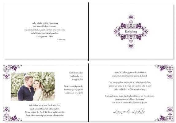  Einladungskarten Hochzeit, Hochzeitseinladungen, Hochzeitskarten, Einladungen für Hochzeit