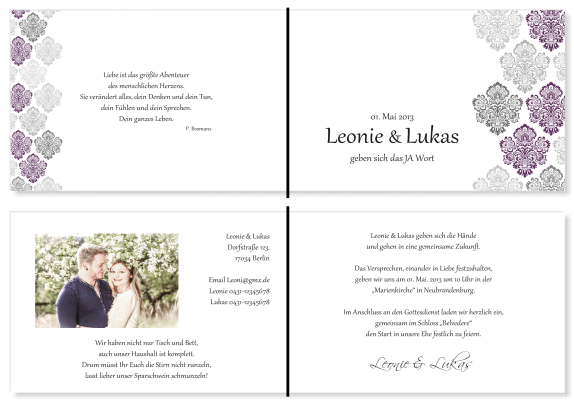  Einladungskarten Hochzeit, Hochzeitseinladungen, Hochzeitskarten, Einladungen für Hochzeit