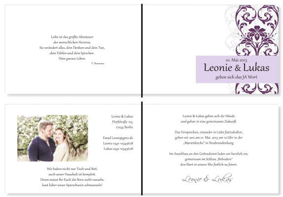  Einladungskarten Hochzeit, Hochzeitseinladungen, Hochzeitskarten, Einladungen für Hochzeit