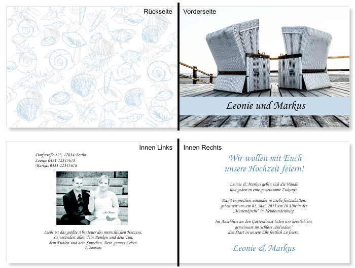  Einladungskarten Hochzeit, Hochzeitseinladungen, Hochzeitskarten, Einladungen für Hochzeit