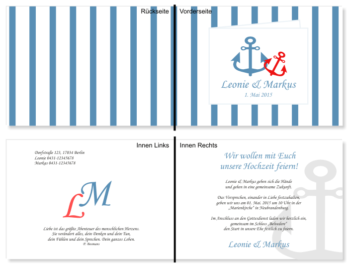  Einladungskarten Hochzeit, Hochzeitseinladungen, Hochzeitskarten, Einladungen für Hochzeit