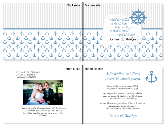  Einladungskarten Hochzeit, Hochzeitseinladungen, Hochzeitskarten, Einladungen für Hochzeit