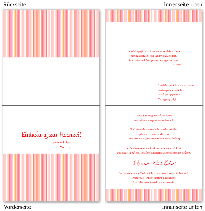 Einladungskarten Hochzeit, Hochzeitseinladungen, Hochzeitskarten, Einladungen für Hochzeit