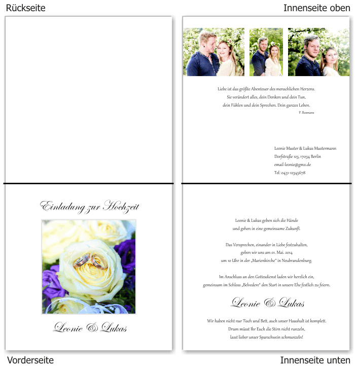  Einladungskarten Hochzeit, Hochzeitseinladungen, Hochzeitskarten, Einladungen für Hochzeit