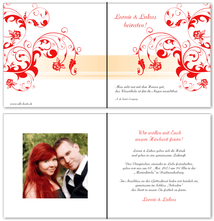  Einladungskarten Hochzeit, Hochzeitseinladungen, Hochzeitskarten, Einladungen für Hochzeit