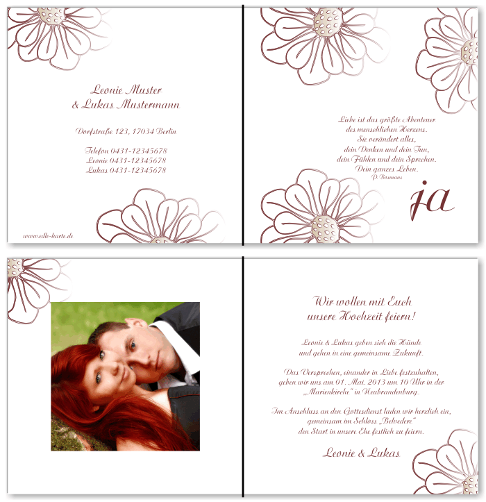  Einladungskarten Hochzeit, Hochzeitseinladungen, Hochzeitskarten, Einladungen für Hochzeit