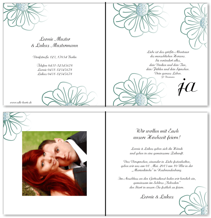  Einladungskarten Hochzeit, Hochzeitseinladungen, Hochzeitskarten, Einladungen für Hochzeit