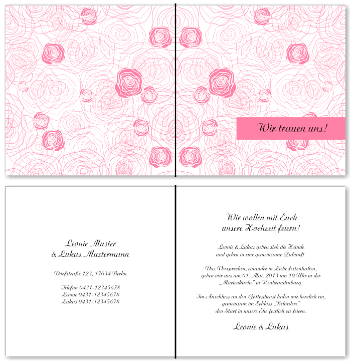  Einladungskarten Hochzeit, Hochzeitseinladungen, Hochzeitskarten, Einladungen für Hochzeit