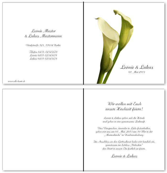  Einladungskarten Hochzeit, Hochzeitseinladungen, Hochzeitskarten, Einladungen für Hochzeit