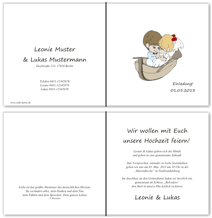  Einladungskarten Hochzeit, Hochzeitseinladungen, Hochzeitskarten, Einladungen für Hochzeit