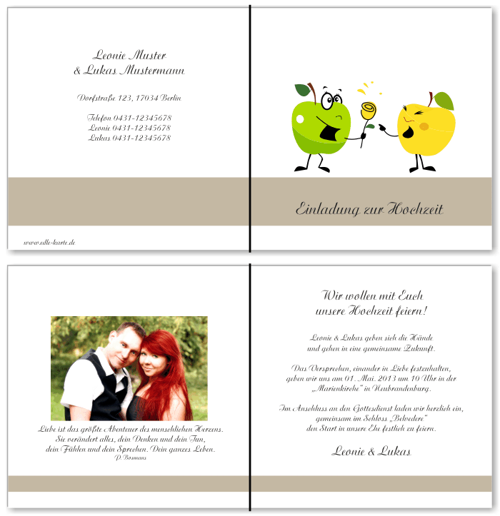  Einladungskarten Hochzeit, Hochzeitseinladungen, Hochzeitskarten, Einladungen für Hochzeit