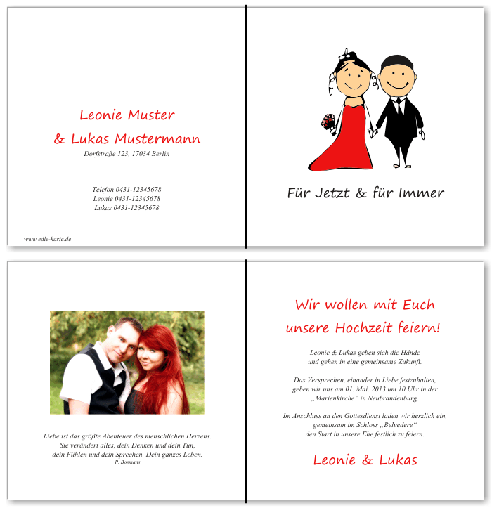  Einladungskarten Hochzeit, Hochzeitseinladungen, Hochzeitskarten, Einladungen für Hochzeit
