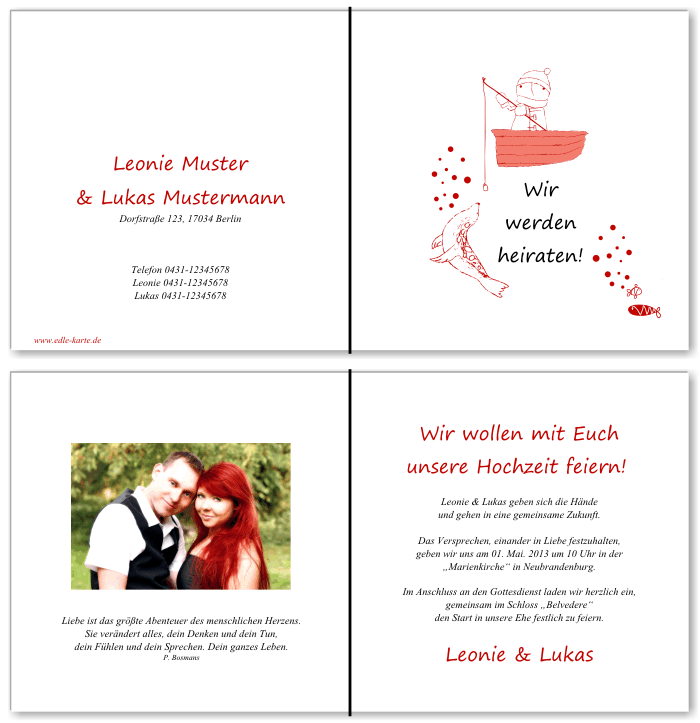  Einladungskarten Hochzeit, Hochzeitseinladungen, Hochzeitskarten, Einladungen für Hochzeit