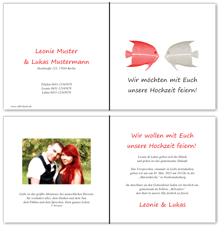  Einladungskarten Hochzeit, Hochzeitseinladungen, Hochzeitskarten, Einladungen für Hochzeit