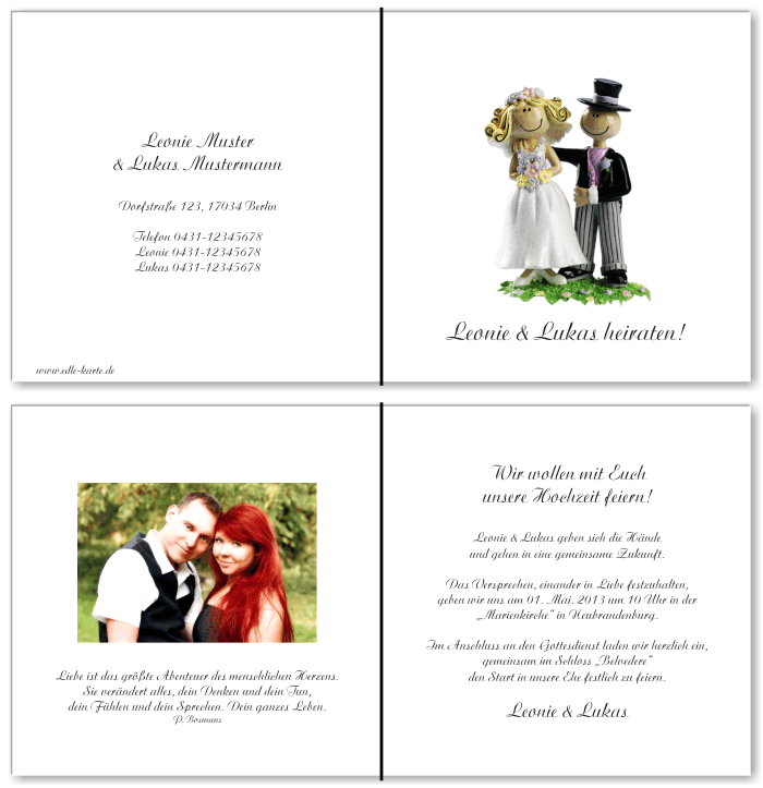  Einladungskarten Hochzeit, Hochzeitseinladungen, Hochzeitskarten, Einladungen für Hochzeit