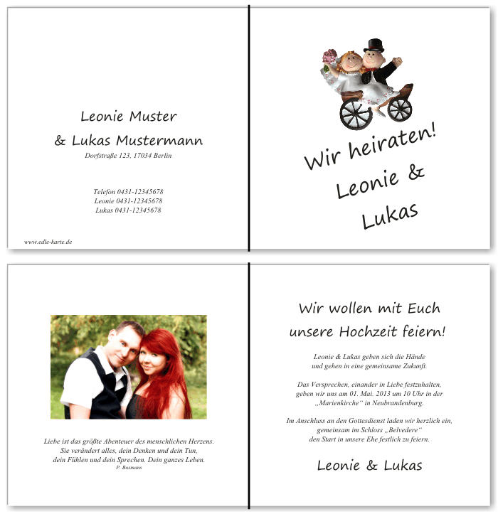  Einladungskarten Hochzeit, Hochzeitseinladungen, Hochzeitskarten, Einladungen für Hochzeit
