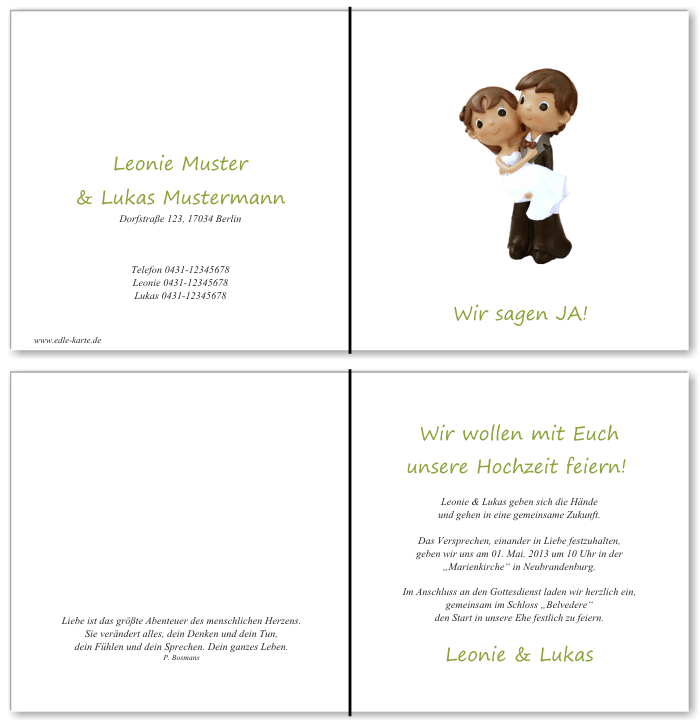  Einladungskarten Hochzeit, Hochzeitseinladungen, Hochzeitskarten, Einladungen für Hochzeit