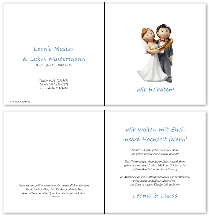  Einladungskarten Hochzeit, Hochzeitseinladungen, Hochzeitskarten, Einladungen für Hochzeit