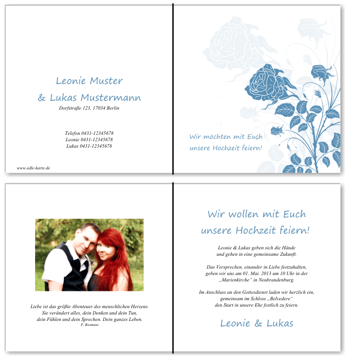  Einladungskarten Hochzeit, Hochzeitseinladungen, Hochzeitskarten, Einladungen für Hochzeit