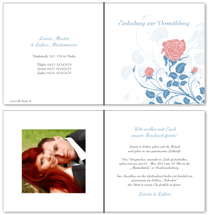  Einladungskarten Hochzeit, Hochzeitseinladungen, Hochzeitskarten, Einladungen für Hochzeit