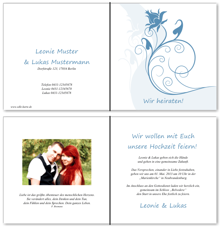  Einladungskarten Hochzeit, Hochzeitseinladungen, Hochzeitskarten, Einladungen für Hochzeit