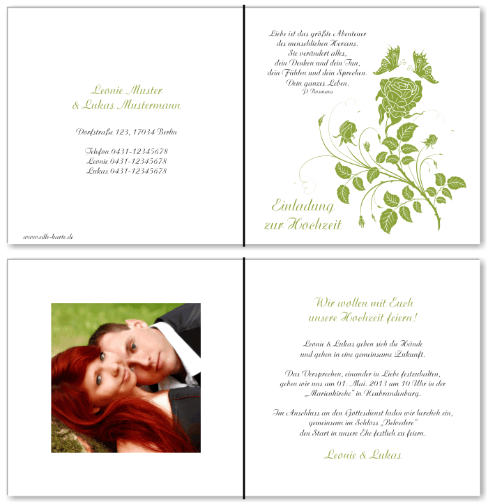  Einladungskarten Hochzeit, Hochzeitseinladungen, Hochzeitskarten, Einladungen für Hochzeit