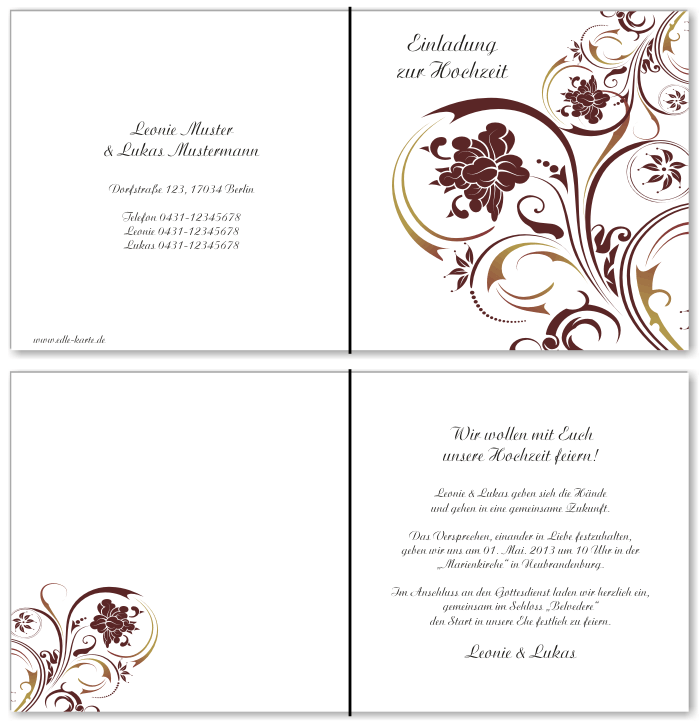  Einladungskarten Hochzeit, Hochzeitseinladungen, Hochzeitskarten, Einladungen für Hochzeit