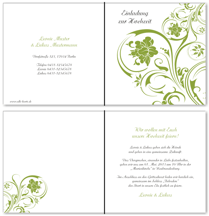  Einladungskarten Hochzeit, Hochzeitseinladungen, Hochzeitskarten, Einladungen für Hochzeit