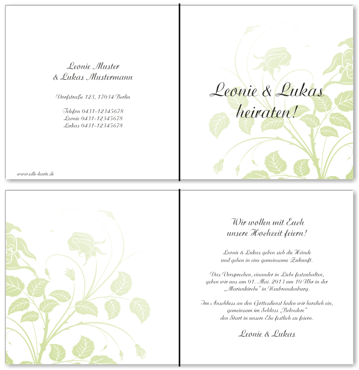  Einladungskarten Hochzeit, Hochzeitseinladungen, Hochzeitskarten, Einladungen für Hochzeit