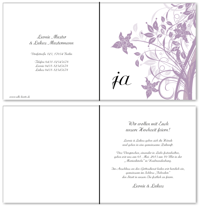  Einladungskarten Hochzeit, Hochzeitseinladungen, Hochzeitskarten, Einladungen für Hochzeit