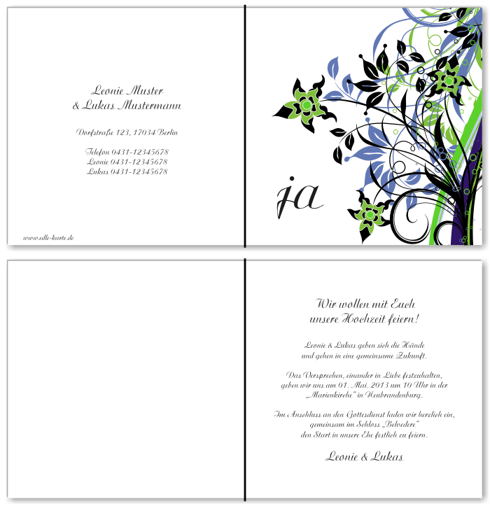  Einladungskarten Hochzeit, Hochzeitseinladungen, Hochzeitskarten, Einladungen für Hochzeit