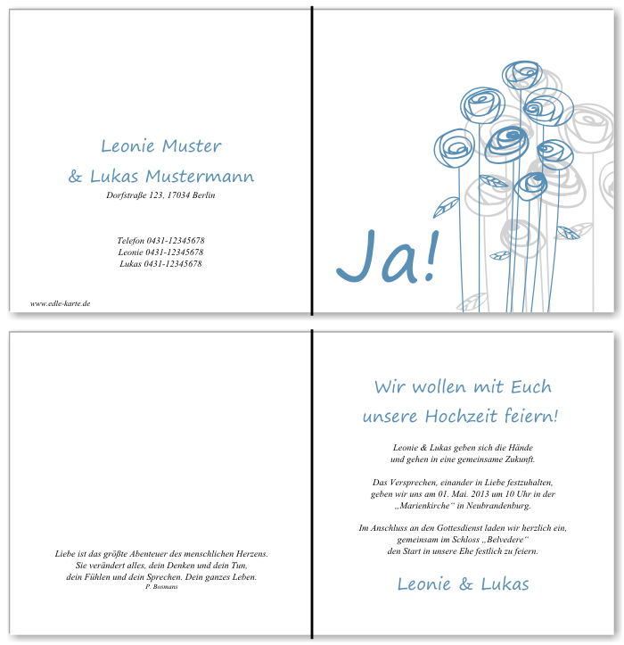  Einladungskarten Hochzeit, Hochzeitseinladungen, Hochzeitskarten, Einladungen für Hochzeit