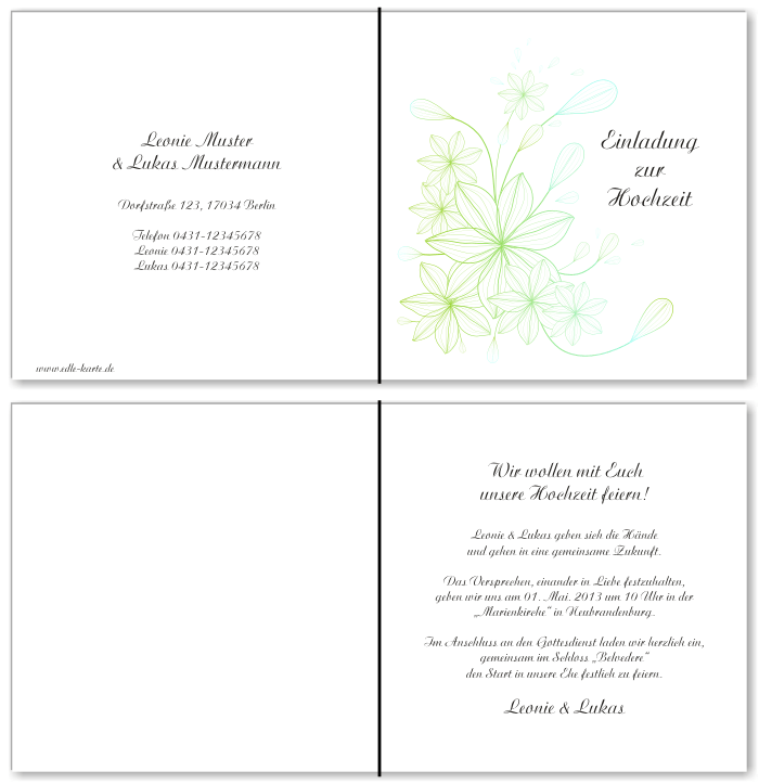  Einladungskarten Hochzeit, Hochzeitseinladungen, Hochzeitskarten, Einladungen für Hochzeit