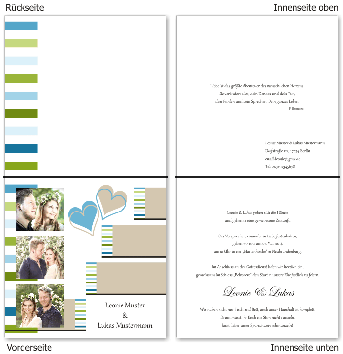  Einladungskarten Hochzeit, Hochzeitseinladungen, Hochzeitskarten, Einladungen für Hochzeit