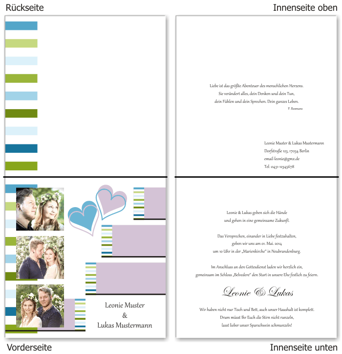  Einladungskarten Hochzeit, Hochzeitseinladungen, Hochzeitskarten, Einladungen für Hochzeit
