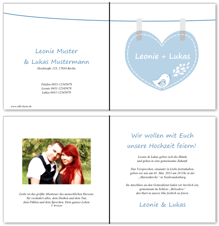  Einladungskarten Hochzeit, Hochzeitseinladungen, Hochzeitskarten, Einladungen für Hochzeit