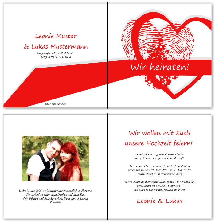  Einladungskarten Hochzeit, Hochzeitseinladungen, Hochzeitskarten, Einladungen für Hochzeit