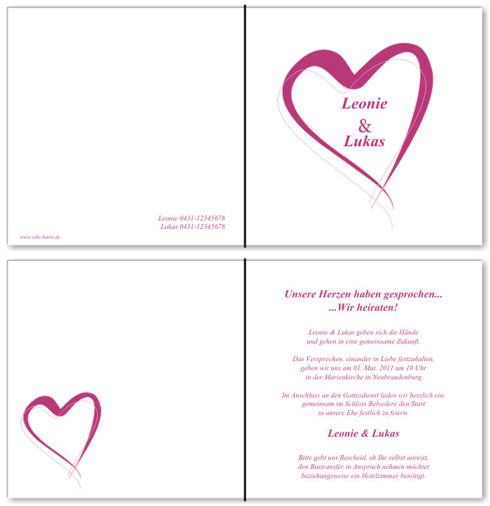  Einladungskarten Hochzeit, Hochzeitseinladungen, Hochzeitskarten, Einladungen für Hochzeit