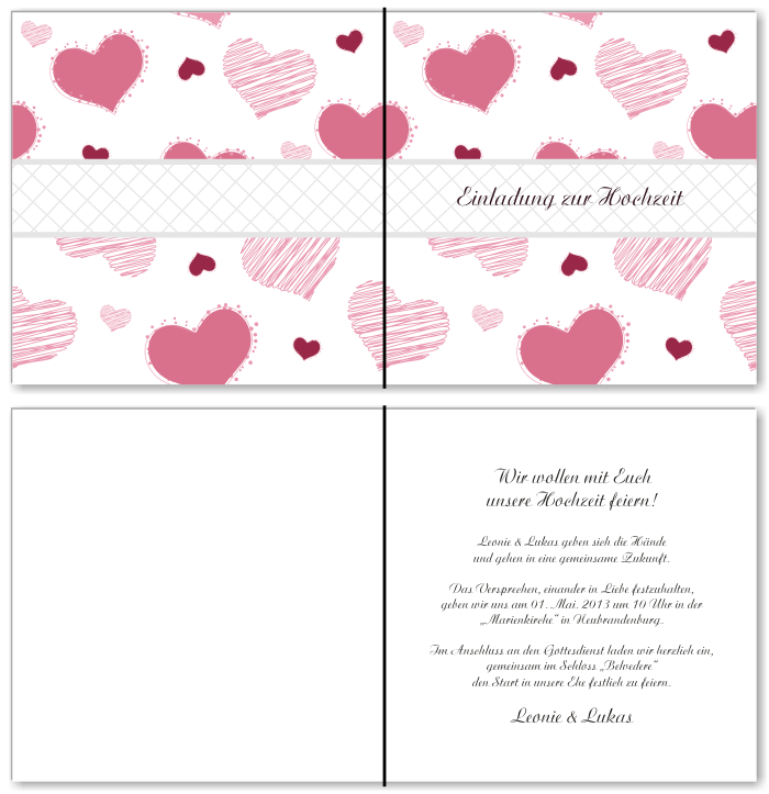  Einladungskarten Hochzeit, Hochzeitseinladungen, Hochzeitskarten, Einladungen für Hochzeit