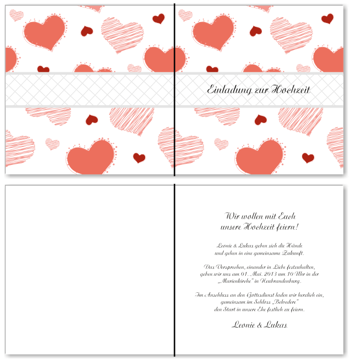  Einladungskarten Hochzeit, Hochzeitseinladungen, Hochzeitskarten, Einladungen für Hochzeit