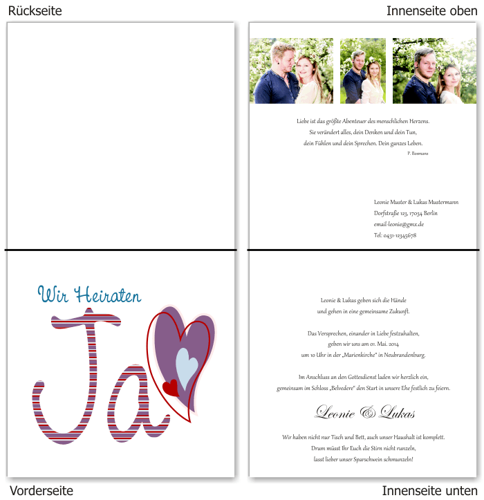  Einladungskarten Hochzeit, Hochzeitseinladungen, Hochzeitskarten, Einladungen für Hochzeit