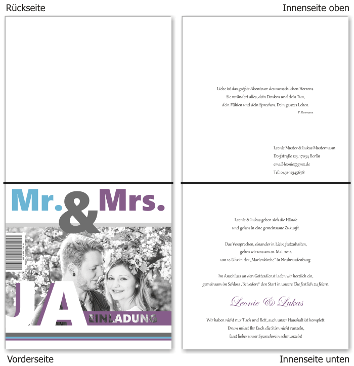  Einladungskarten Hochzeit, Hochzeitseinladungen, Hochzeitskarten, Einladungen für Hochzeit