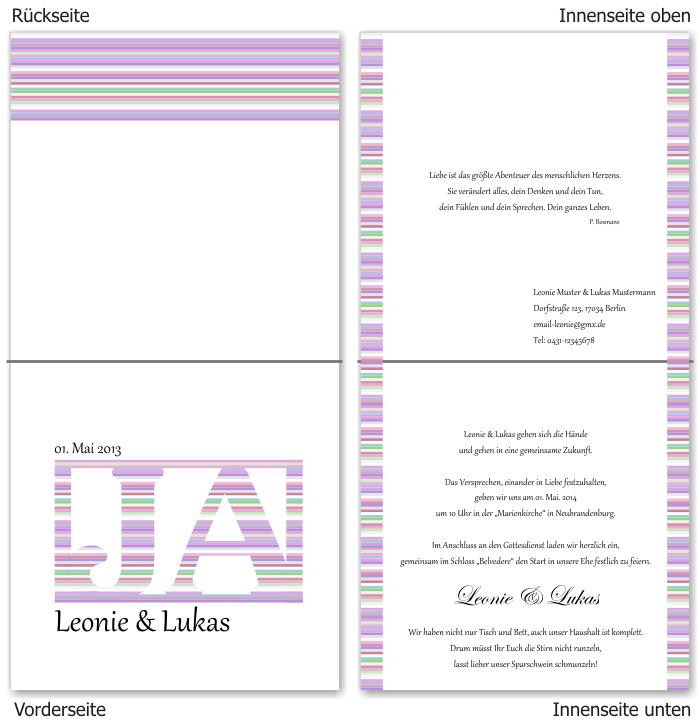  Einladungskarten Hochzeit, Hochzeitseinladungen, Hochzeitskarten, Einladungen für Hochzeit