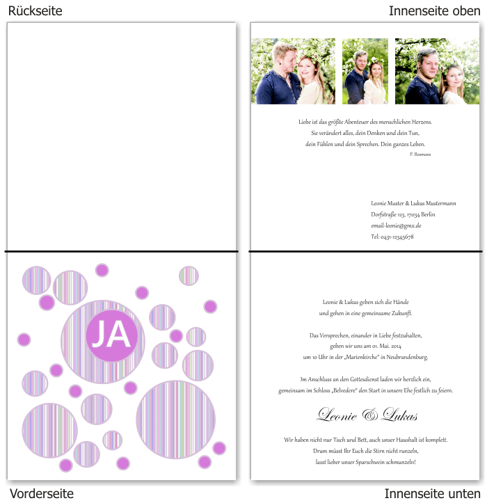  Einladungskarten Hochzeit, Hochzeitseinladungen, Hochzeitskarten, Einladungen für Hochzeit