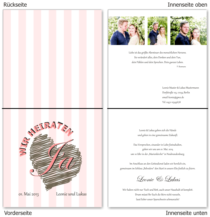  Einladungskarten Hochzeit, Hochzeitseinladungen, Hochzeitskarten, Einladungen für Hochzeit