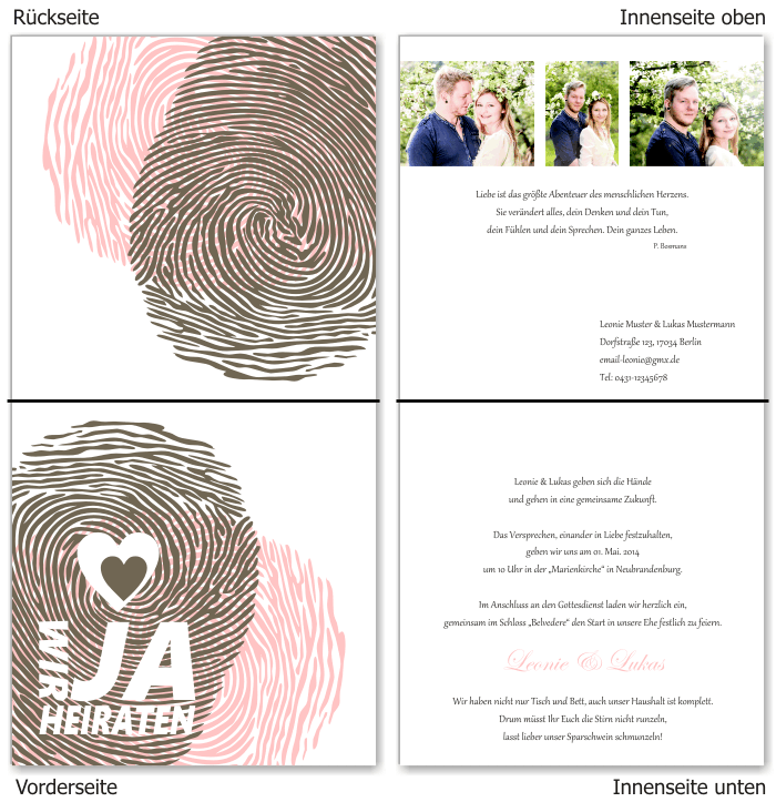  Einladungskarten Hochzeit, Hochzeitseinladungen, Hochzeitskarten, Einladungen für Hochzeit